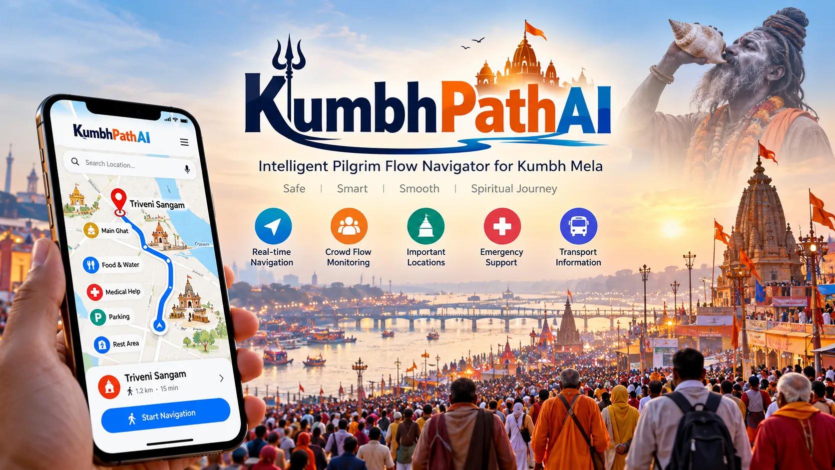 Smart Journey Guide for Kumbh Devotees or KumbhPathAI: Intelligent Pilgrim Flow Navigator for Kumbh Mela.